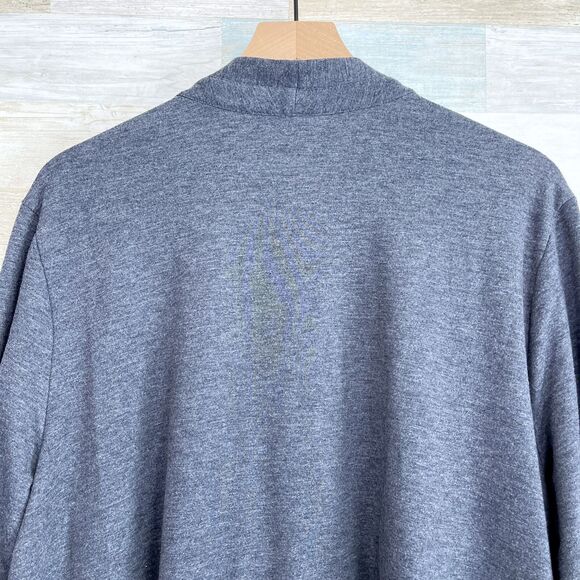 LOGO Lori Goldstein Zip Up Drapey Cardigan Sweater Gray Womens Plus Size 2X - Picture 4 of 6
